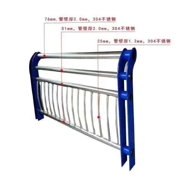 【不锈钢复合管】河道护栏栏杆严选材质生产安装