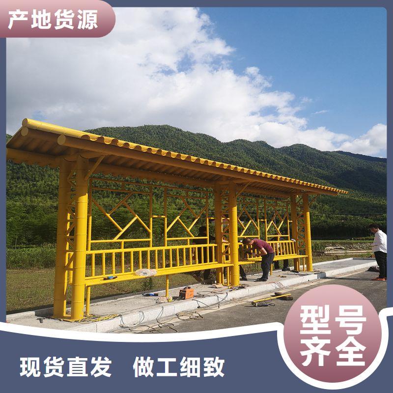 城市道路候车亭来厂考察质量牢靠